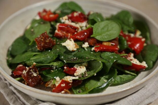 Warm Roasted Pepper & Goat’s Cheese Salad Recipe.