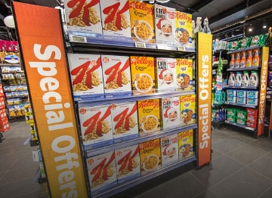 Special K cereal boxes on a special offer aisle