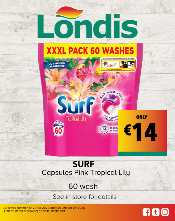 Surf 60 Wash Pink Tropical Lily