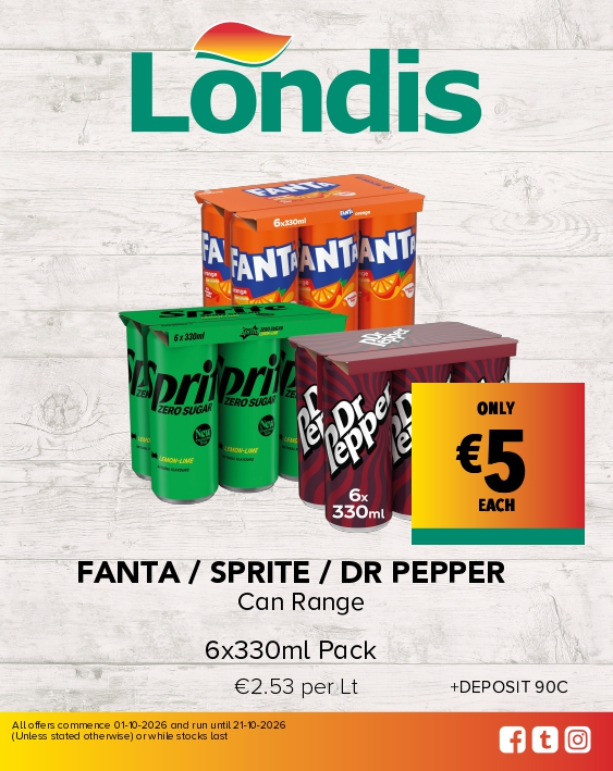 FANTA / SPRITE / DR PEPPER Can Range 6x330ml Pack