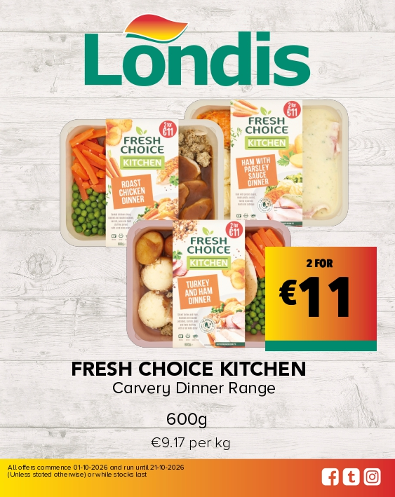 FRESH CHOICE KITCHEN Carvery Dinner Range 600g