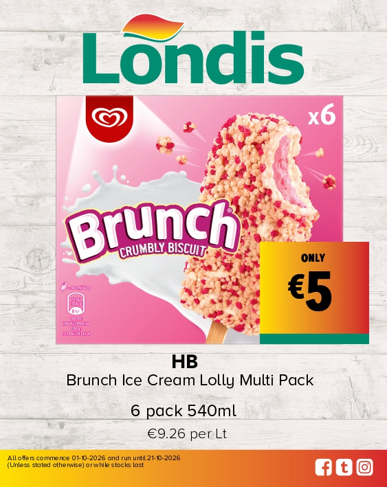 HB Brunch Ice Cream Lolly Multi Pack 6 pack 540ml
